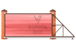 Откатные ворота под ключ 4,5 метра размером 4500×3000 ЗМК-7925