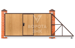 Ворота откатные консольные 2200×3000 ЗМК-7138