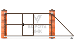 Откатные ворота рама 2500×3500 ЗМК-7678
