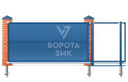 Откатные механические ворота 12 метров 12000×2200 ЗМК-8241