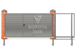 Откатные ворота из сэндвич панелей 2000×3000 ЗМК-7848
